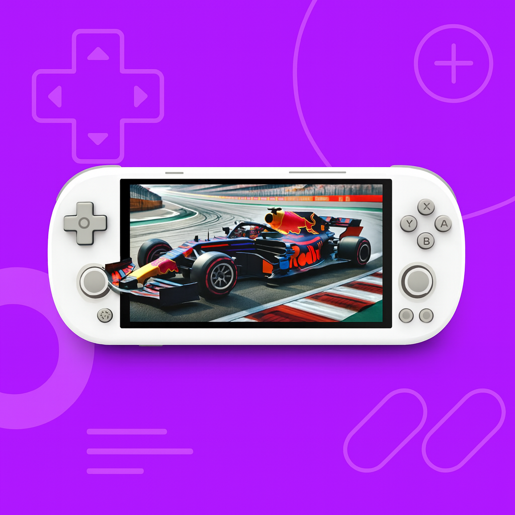Smart Pro Handheld Game Console – 4.95" IPS Screen, Retro Gaming System with Joystick & RGB Lighting