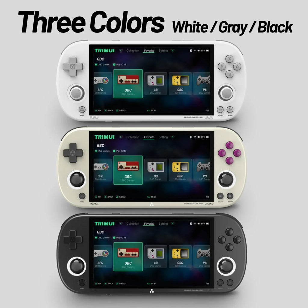 Smart Pro Handheld Game Console – 4.95" IPS Screen, Retro Gaming System with Joystick & RGB Lighting