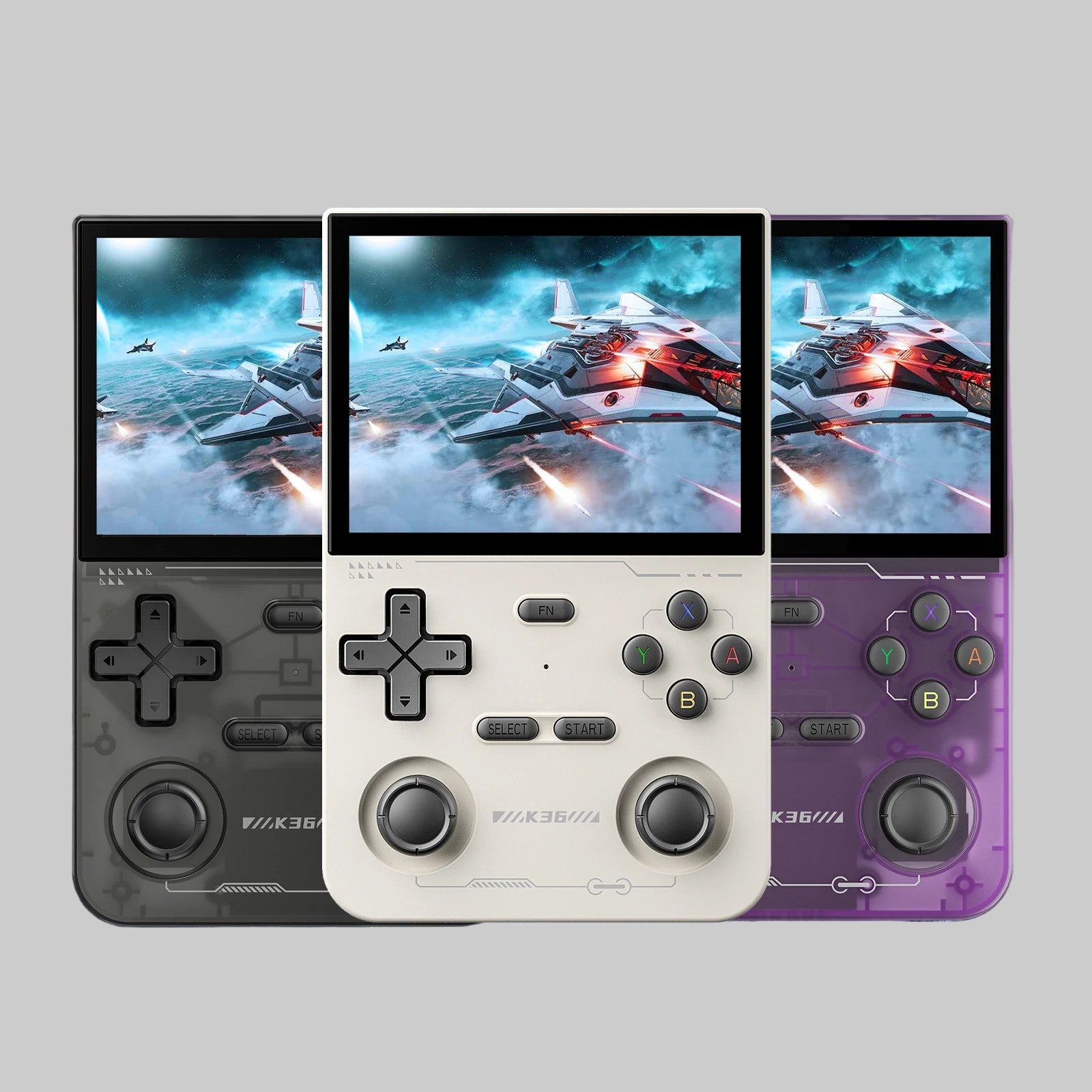 GAMINJA K36 Retro Handheld Game Console – 3.5” IPS Screen, 16,000+ Games, 64GB / 128GB