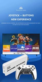 M15 4K Retro Game Stick – 50,000+ Games, Dual Wireless Controllers, HDMI Plug & Play