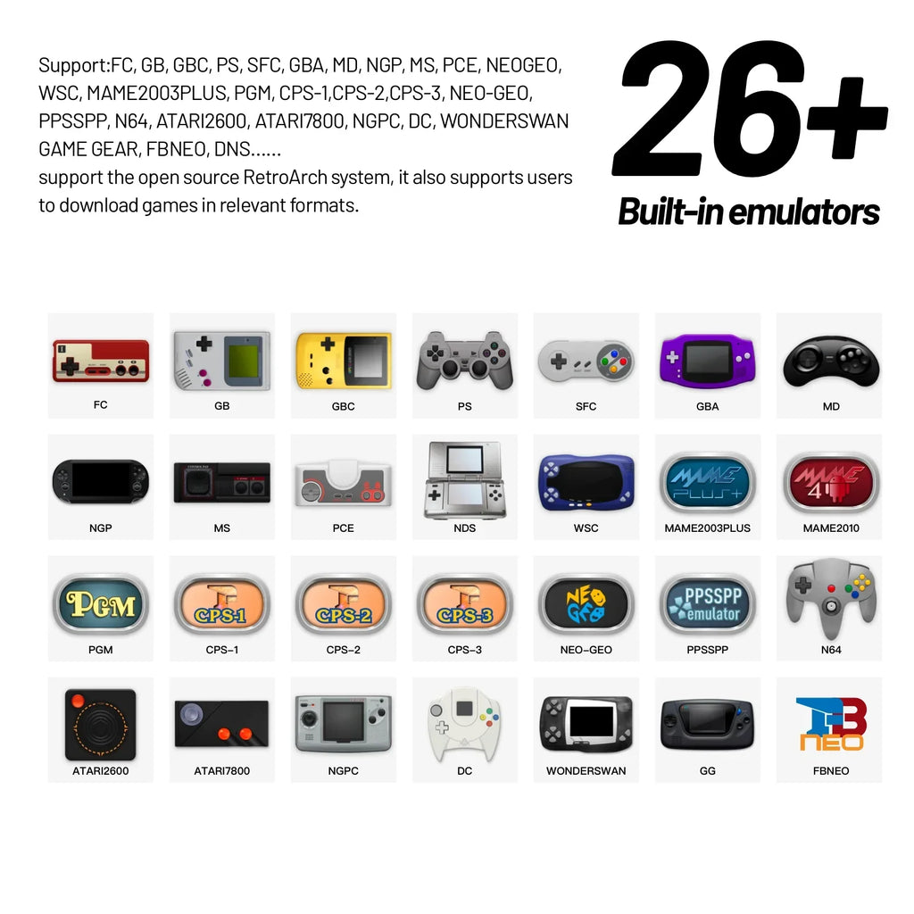 Smart Pro Handheld Game Console – 4.95" IPS Screen, Retro Gaming System with Joystick & RGB Lighting