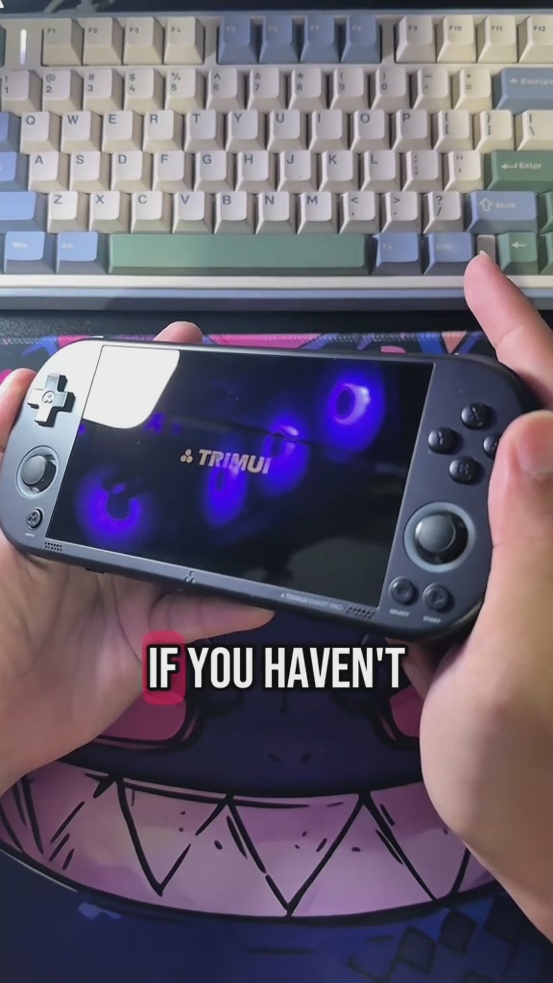 Smart Pro Handheld Game Console – 4.95" IPS Screen, Retro Gaming System with Joystick & RGB Lighting