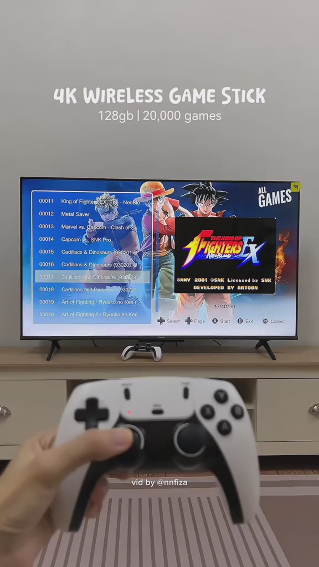 M15 4K Retro Game Stick – 50,000+ Games, Dual Wireless Controllers, HDMI Plug & Play